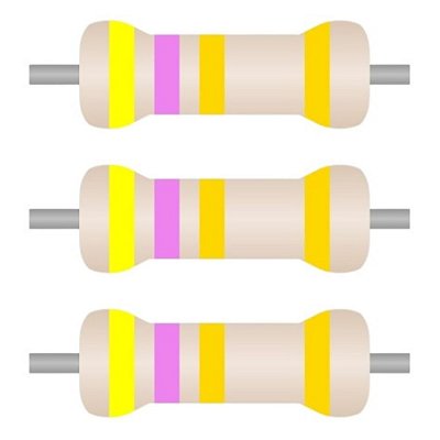 Kit 100 Peças - Resistor PTH 4R7 1/4W 5% CR25 CTT