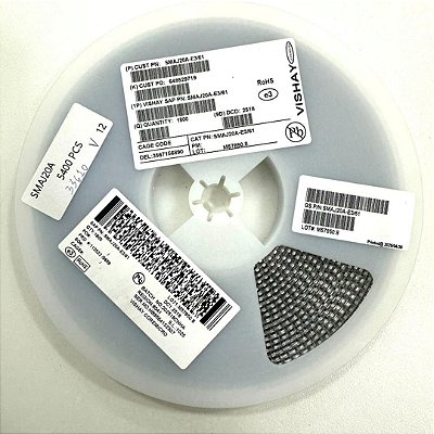 Diodo TVS 20V 400W SMAJ20A-E3/61 SMD Rolo 1.800 Peças SMA (BV)
