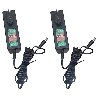 Fonte 5V 3A Chaveada com Cabo 1,8m Plug P4 Padrão