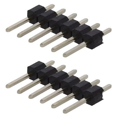 Barra de Pinos Macho Reta 6 Vias 2.54mm CONNFLY (DS1021-1*6SF11-B)