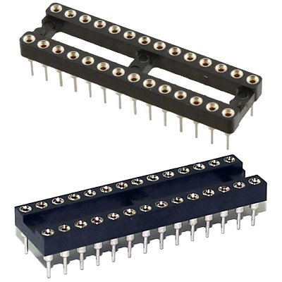 Soquete de Precisão 28 Pinos CPT28 Estreito PTH