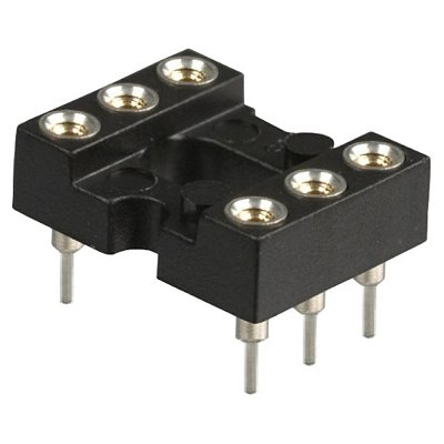 Soquete de Precisão 6 Pinos CPT06 para Componentes DIP PTH
