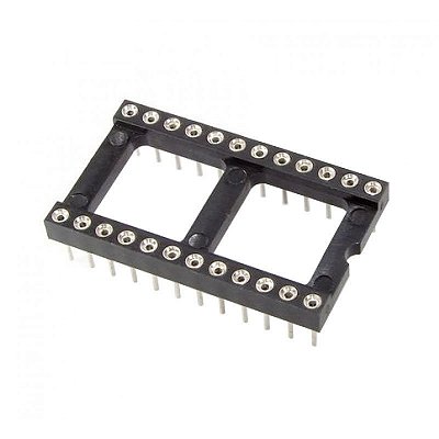 Soquete CI DIP/PTH 24P CPT-24 Torneado Formato Largo