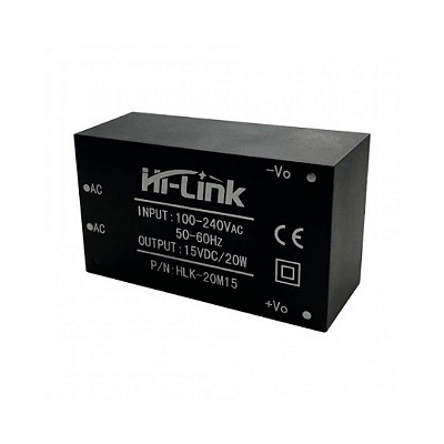 Hi-Link HLK-20M15 Fonte Isolada 15V 20W – Mini Conversor AC/DC