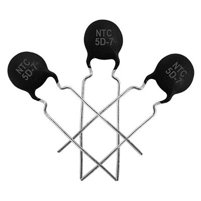 Termistor de Partida NTC 5D-7 5mm 5R 5A Limitador de Corrente