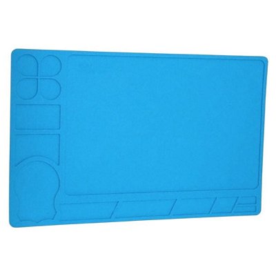 Manta de Trabalho Antiestática 330×210×3mm em Silicone Azul