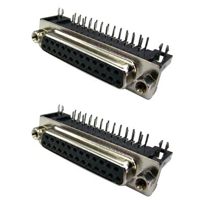 Conector DB-25 Fêmea 90° para Montagem em PCB