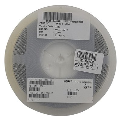 Rolo 2000x Capacitor Tântalo 47uF 6.3V 1206 F930J476MAA TEESVA0J476M8R