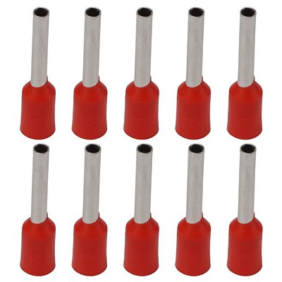 Conector Tubular Pré-Isolado para Cabo 10mm² – Ilhós Vermelho E1012