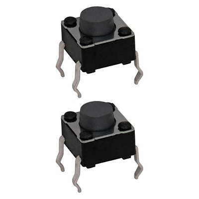 Chave Táctil Momentânea 6x6x4.3mm 4 Terminais – Through Hole