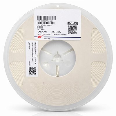 Rolo 4.000x Capacitor SMD 4.7nF 50V X7R 0805 10% PN: 0805B472K500NT