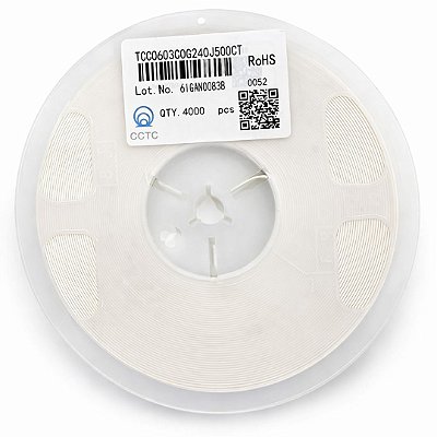 TCC0603C0G240J500CT Capacitor 24pF 50V C0G 0603 5% – Rolo 4000pcs