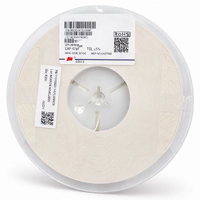 0603CG470J500NT – Capacitor Cerâmico SMD 47pF 50V C0G 0603 5% Rolo 4K