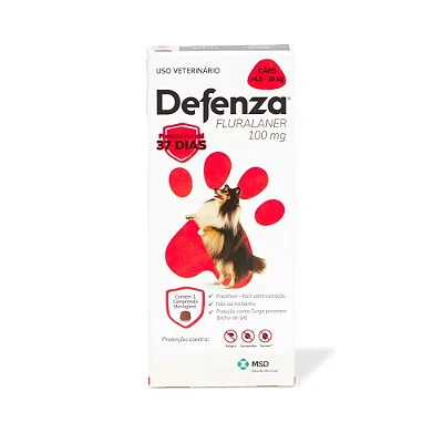 Defnza Antipulgas e Carrapatos para Cães de 4,5 a 10kg 1 comprimido