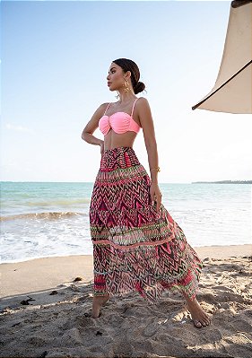 Saia Boho Tule Sardenha