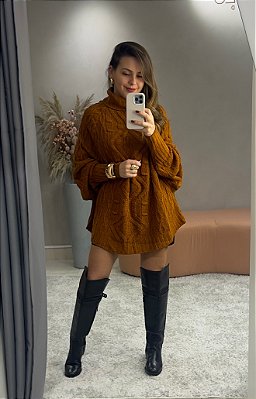 Poncho Tricot Viena Zig Zag