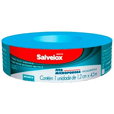 Fita Microporosa Branca 1,2cm x 4,5m - Salvelox