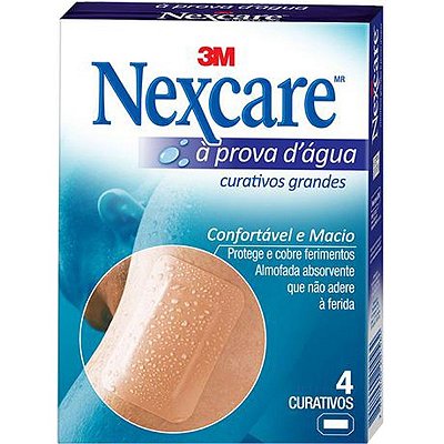 Curativo 3M Prova D Água Grande com 4 Unidades - Nexcare