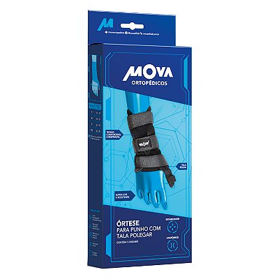 Órtese Punho c/ Tala Polegar Mova Esquerdo Tam M