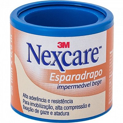 Esparadrapo Impermeável Bege 3M 25mm x 0,90m - Nexcare