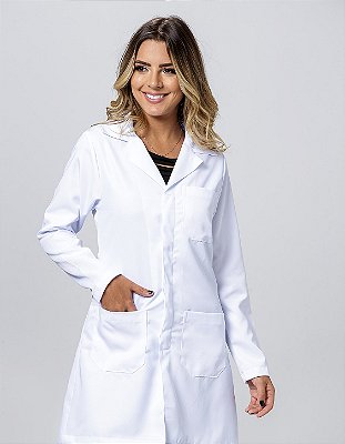 Jaleco Feminino Acinturado Microfibra Gabardine