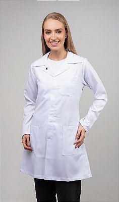 Jaleco Feminino Acinturado Microfibra Gabardine