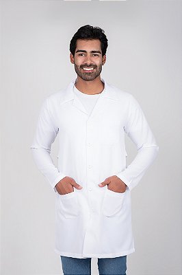 Jaleco Masculino Basico Oxford Longo Manga Longa