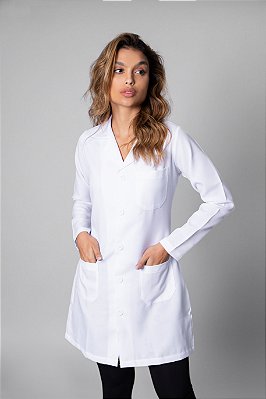 Jaleco Feminino Acinturado Oxford Básico
