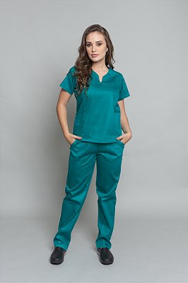 Scrub Feminino Sarja Verde Jade