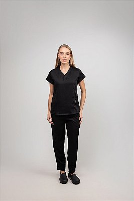 Conjunto Feminino Gabardine Premium Decote V Transpassado