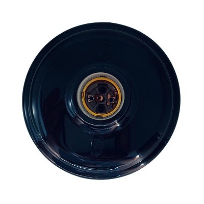 Paflon Simples Soquete Porcelana Preto E-27 Suporte Lâmpada