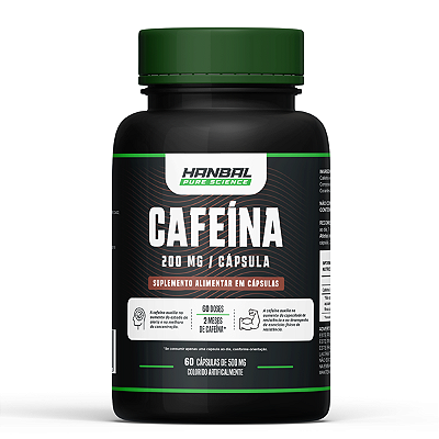 Cafeína 200mg 60 caps - Hanbal