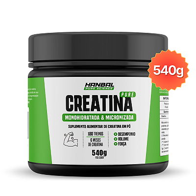 Creatina Micronizada e Monohidratada 540g - Hanbal