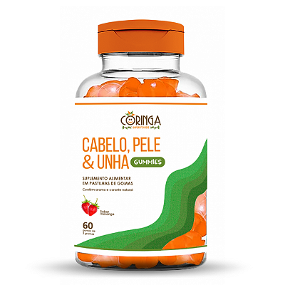 Cabelo Pele e Unhas 60 gummies Morango - Hanbal