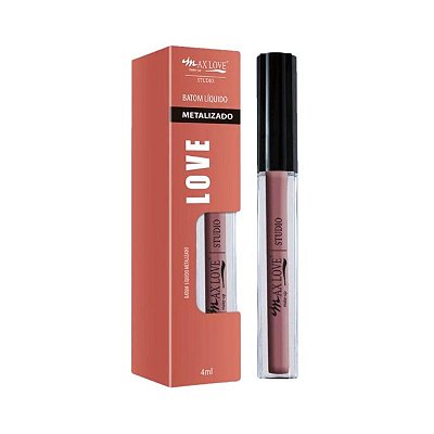 Batom Líquido Metalizado Rose número 772 - Max Love