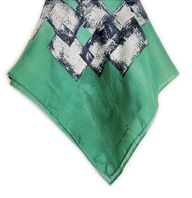 Lenço Verde 100% seda | 90x90cm
