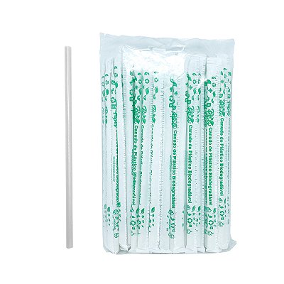 Canudo de Papel Biodegradável 6mm Reto em Sachê 100 unidades - Bio Paper