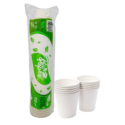 Copo de Papel 110ml Branco 50 unidades Bio Paper