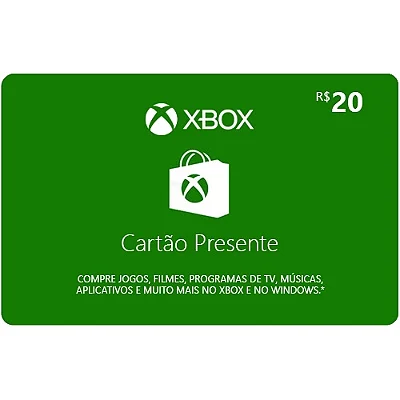 Microsoft Gift Card Xbox R$ 20 reais