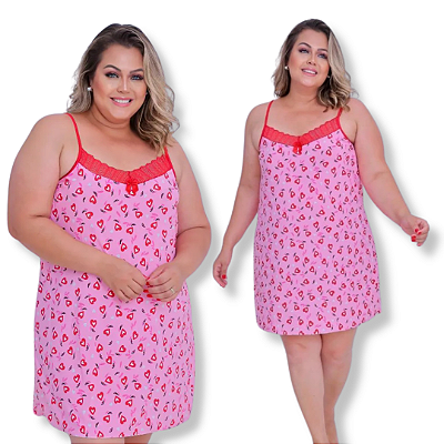 Camisola Liganete Plus Size - Estampa Sortida