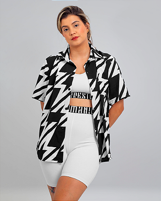 CAMISA DE BOTÃO ESTAMPADA OVER - MANOEL