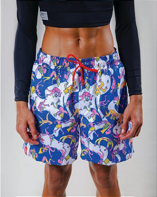 SHORT TACTEL MÉDIO COM BOLSOS LATERAIS - CAINDO NA FOLIA