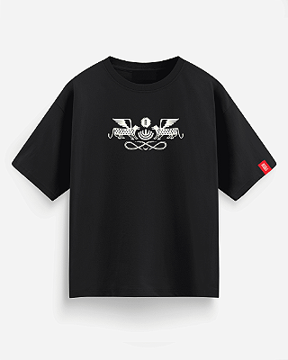 Camiseta Oversized - Armorial - Preta