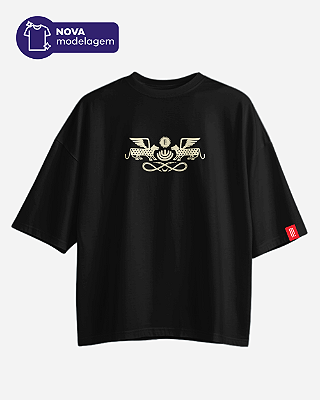 Camiseta Oversized Boxy - Armorial - Preta