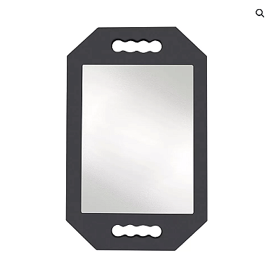 Espelho de mão EMBORRACHADO TAMANHO G PRETO