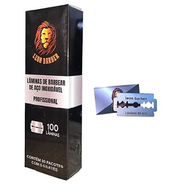 Lâmina de Barbear Leon Inox – Caixa com 100 Unidades