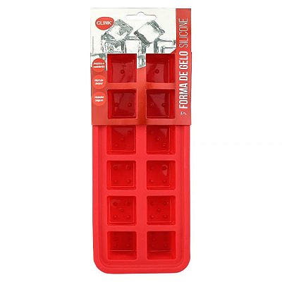 Forma de Gelo em Silicone Vermelho Clink Ref.CK5202