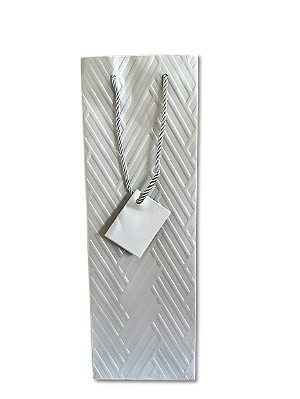 Sacola para Vinho Prata 36x12cm My Dreams Multiart Ref.SAC0080