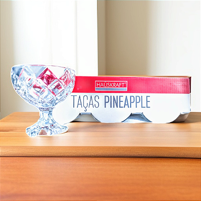 Taça de Vidro 170ml 3 Peças Pineapple Hauskraft Ref.TCSV031