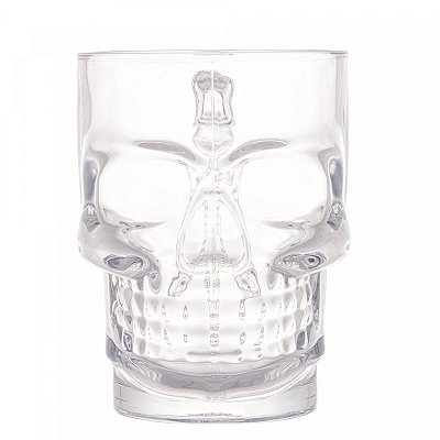 Caneca Caveira em vidro 500ml Etilux Ref.460-CANC